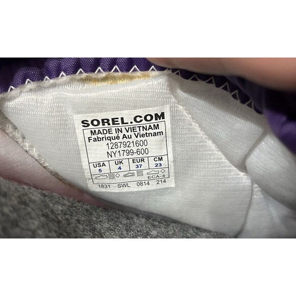 Sorel Girl Youth Purple Pink Insulated Toggle Closure Winter Snow Boots … - Picture 11 of 11
